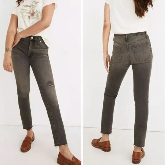 Madewell Perfect Vintage Jean in Cosner Wash: Knee-Rip Edition, women's size 27 - Picture 2 of 15